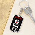 thumbnail image 6 of Miniature American Shepherd Stainless Steel or 18k Gold Premium Swivel Dog Tag Keychain, 6 of 16