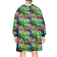 thumbnail image 2 of Wearable Oversized Blanket,Colorful Controllers Games Icons Green Pattern Wearable Blanket Hoodie for Adults,Cozy Hooded Blankets with Super Pockets,Super Warm Fuzzy Pullover for Women & Men, 2 of 6