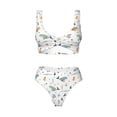thumbnail image 4 of Rocae Sea Creatures for Bikini Set for Women Two Piece Sexy High Swimsuits Split Crossover Bikini Medium, 4 of 9
