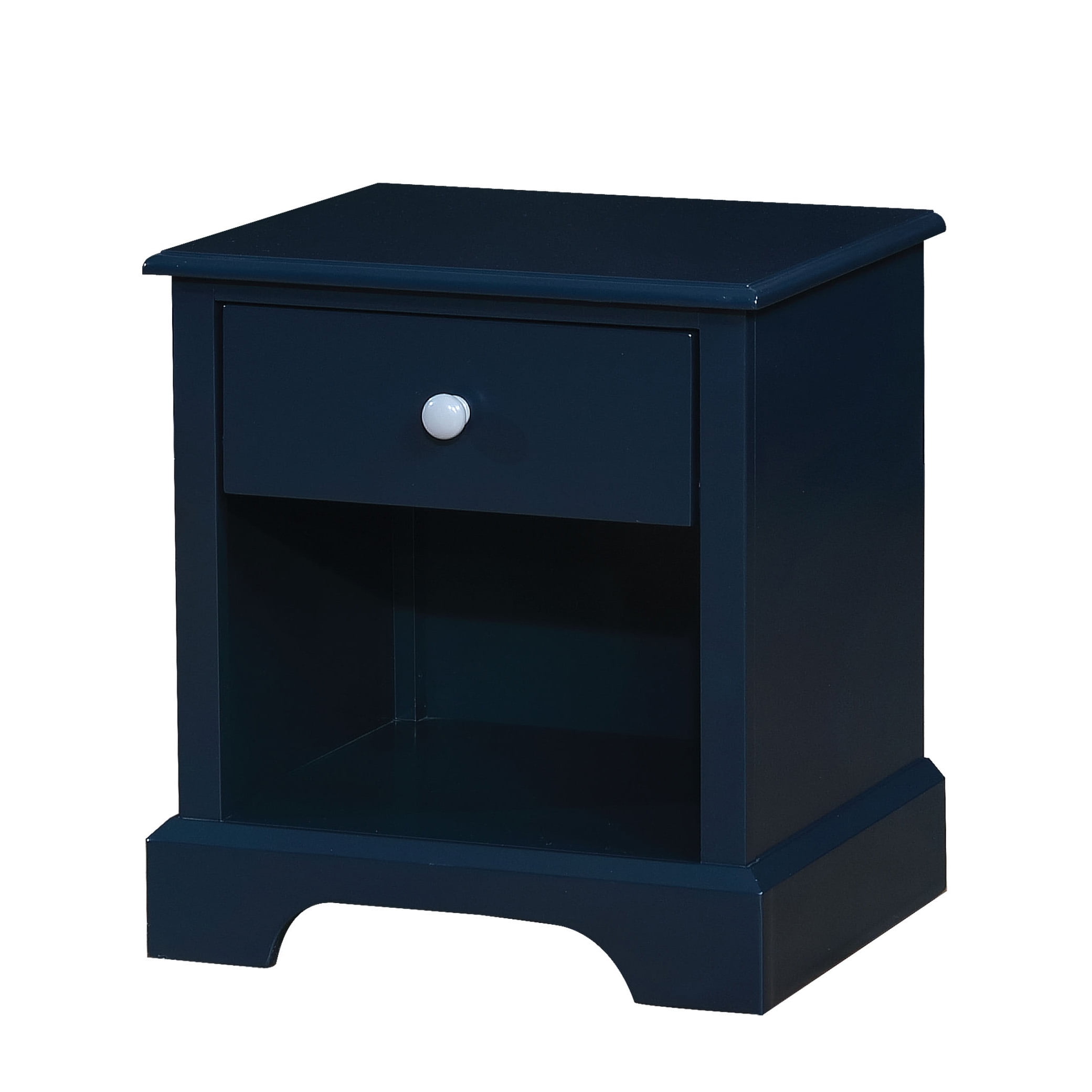 Furniture of America Max 1-Drawer Wood Blue Kids Nightstand with Shelf