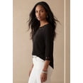 thumbnail image 2 of Jessica London Women's Plus Size Stretch Cotton Lattice Boatneck Tunic, 2 of 5