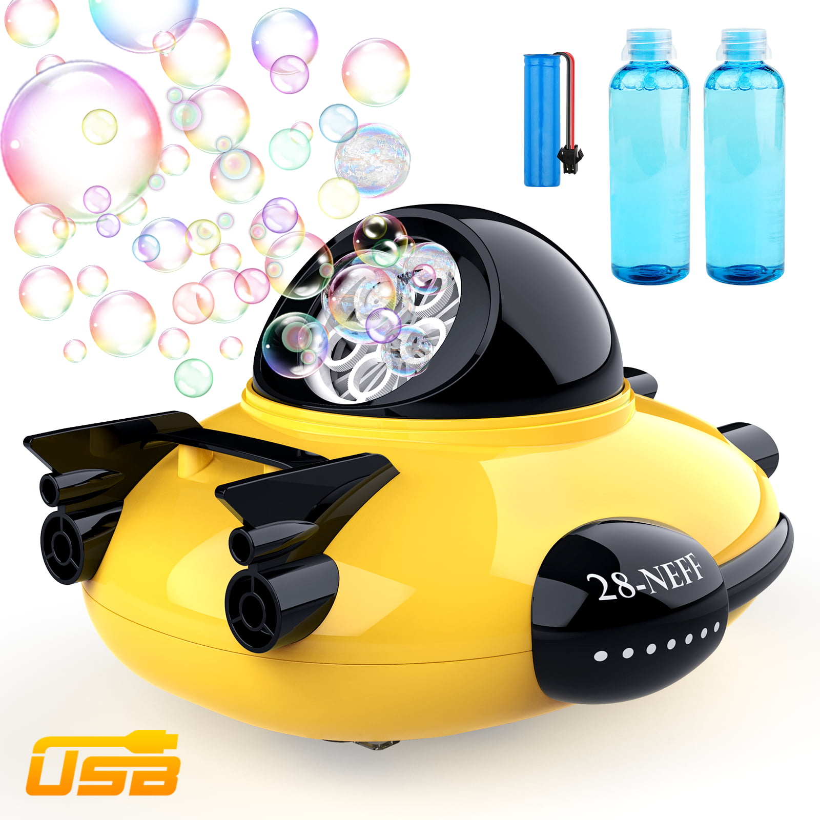 2 Speed Levels for Party Wedding Indoor Outdoor Activities Automatic Bubble Blower 2000+ per Min Not Included Powered By DC Cable or 4xAA Battery Bubble Machine Portable Bubble Maker Toy for Kids