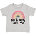 thumbnail image 3 of Inktastic Gigi and Pappy Love Me Grandchild Rainbow Girls Toddler T-Shirt, 3 of 5