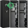 thumbnail image 1 of Gun Safe, 4-5 Long Gun Safes, Quick Access Digital Gun Storage Cabinets for Shotguns with LED Light & Removable Shelf, Shotgun Safe with Dual Alarm & Mute Mode, 1 of 7