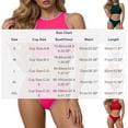 thumbnail image 3 of ZunFeo Womens Retro High Waisted Bikini Set High Neck Crop Top Tummy Control Two Piece Swimwear Nylon Spandex Green,Size M, 3 of 9