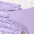 thumbnail image 6 of kpoplk Girls Floral Bikini 3PCS Set Complete Swimsuit with Mesh Skirt Cover Up for Pool or Beach(Purple,8-9 Y), 6 of 6