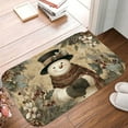 thumbnail image 5 of 1pc Snowman Absorbent Non-Slip Bathroom Thickened Flannel Rug Decor,Soft,Quick Drying,Suitable For Indoor/outdoor Use,Bathrooms,Bedrooms,Kitchens,Terrace,Laundry Rooms,16"x24", 5 of 9