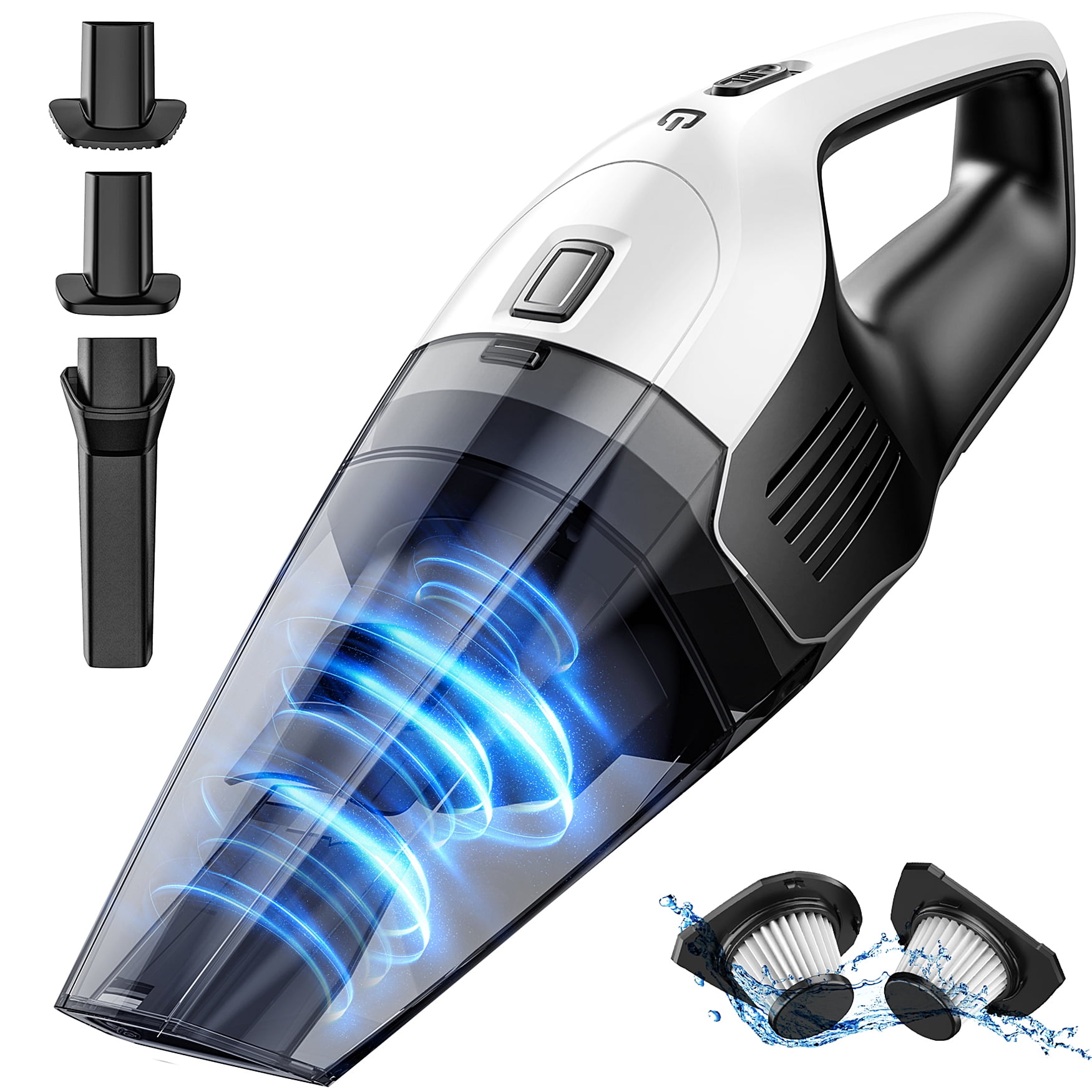 Homasy Handheld Vacuum Cordless 8.5KPa Wet/Dry Use 35Min Runtime 2H Fast Charge Hand Vacuum