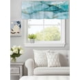 thumbnail image 2 of Abstract Teal Marble Gold Stripe Valances for Windows,Kitchen Valance Rod Pocket Short Curtain,Natural Stone Gradient Art Valance Curtain Window Valances for Bedroom Living Room 54x18in, 2 of 9