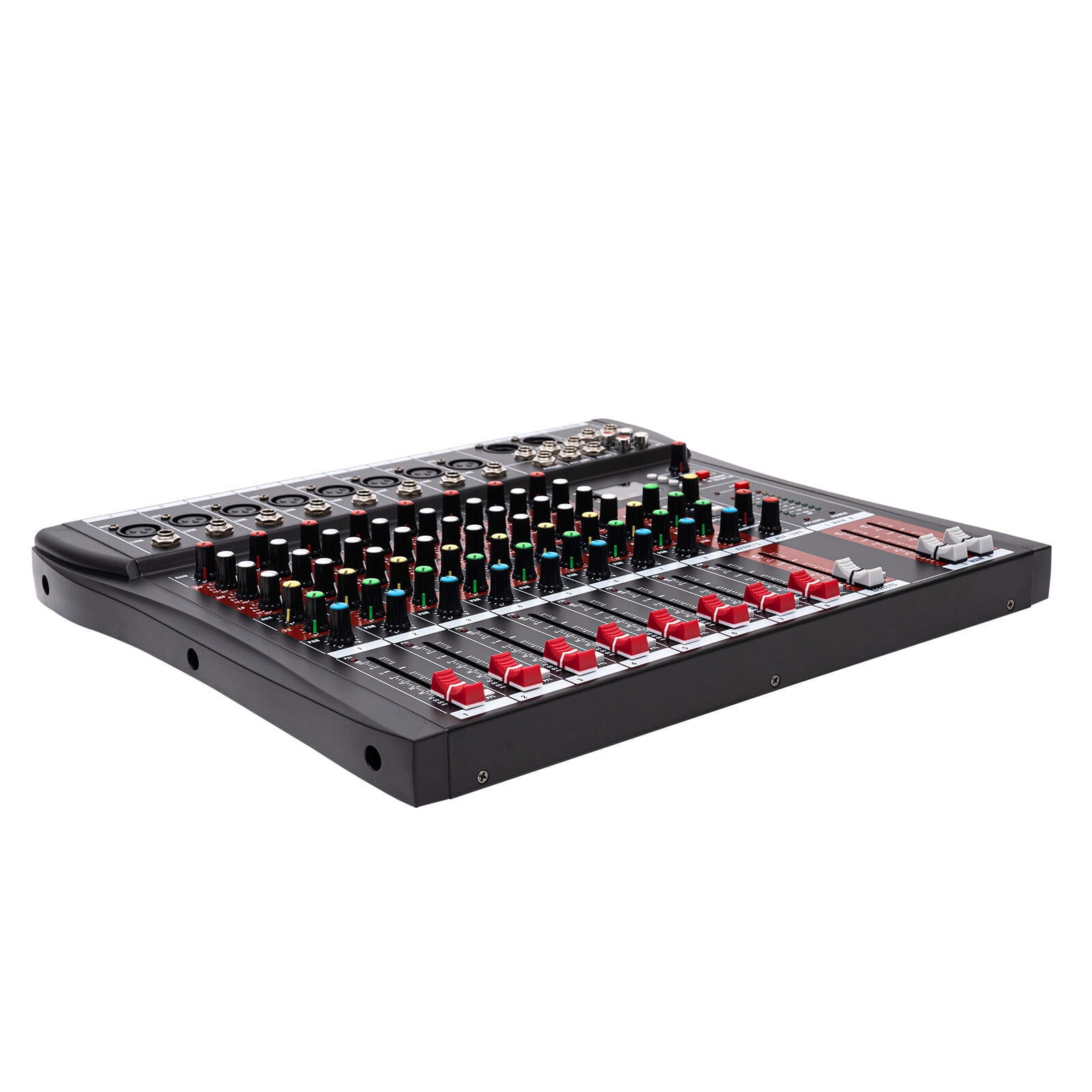 8 Channel Mixing Console Audio Mixer Bluetooth Digital USB MP3 Input 48V Phantom Power Stereo DJ Studio Audio Sound Mixer Console