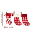 thumbnail image 3 of CNKOO Christmas Decorations Creative  Knitted Striped Christmas Socks Large Candy Socks, 3 of 6