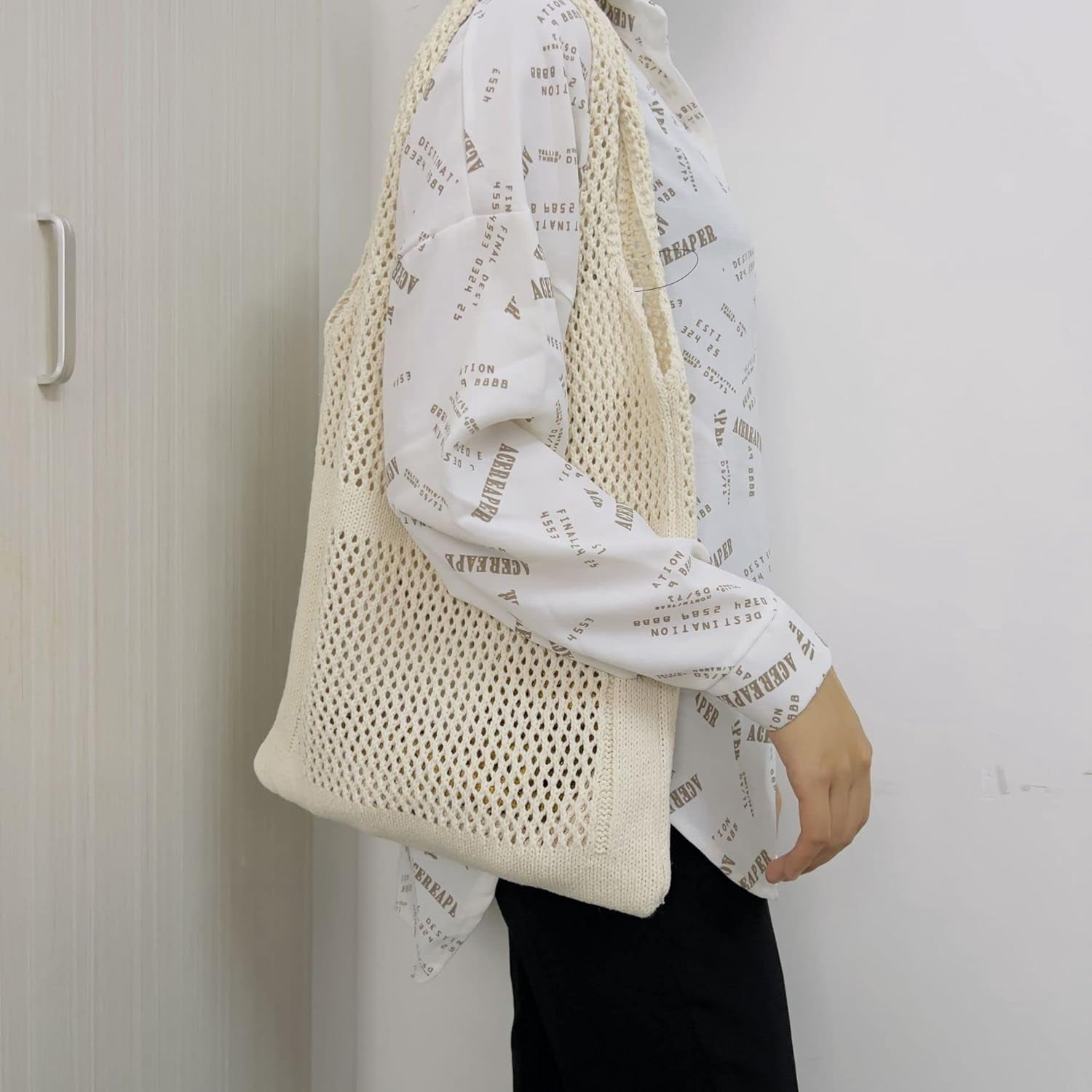 Kukuzhu Fairy Tote Bag Aesthetic Tote Bag Y2k Bag Tote Bag Aesthetic Y2k Crochet Tote Bag Aesthetic