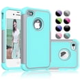 thumbnail image 1 of iPhone SE Case, iPhone 5S Case Cover, iPhone 5 5S SE 5SE Case Shock Absorbing Hybrid Defender Rugged Cover Skin Shell Hard Plastic Outer & Rubber Silicone Inner, 1 of 4