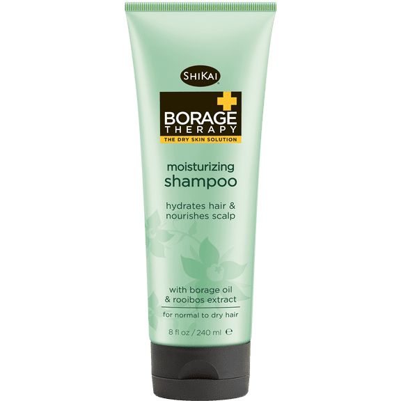 ShiKai Borage Therapy Moisturizing Shampoo (8 oz) | Nourishing Cleanser for Normal to Dry Hair | With Borage Oil & Rooibos Extract | Gentle & Hydrating Formula