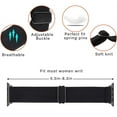 thumbnail image 3 of 2 Pack/3 Pack Stretchy Nylon Solo Loop Bands Compatible with Apple Watch 38mm 40mm 41mm 42mm 44mm 45mm, Adjustable Braided Sport Elastic Straps Women Men Wristbands for iWatch Series 7/6/5/4/3/2/1 SE, 3 of 7