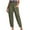 Green, variant on Summer Pants Saving! Funicet Plus Size Womens Pants Slacks Elastic Waist Casual Pant Solid Straight Leg Cotton Linen Cropped Pocket Trousers Blue 4XL
