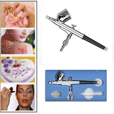 Body Airbrush Kit Dual Action Airbrush Kit 0.3mm Needle Air Brush Body Paint Spray Gun Car Art Nail&Cake Painting Tattoo ()
