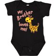 thumbnail image 3 of Inktastic My Brother Loves Me Cute Giraffe Boys or Girls Baby Bodysuit, 3 of 5