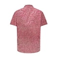 thumbnail image 5 of Mens Valentine Shirts, Mens Heart Shirt, Short Sleeve Shirt Button Men Valentine's Day Printed Tops Casual Short Sleeved Lapel Shirt, 5 of 5