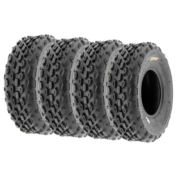 SunF ATV/UTV All Terrain Quad Mini Bike Tire 145x70/6 6PR Tubeless A015 (Set of 4)
