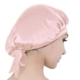 thumbnail image 1 of Mulberry Silk Nightcap Sleeping Cap Pure Silk Hair Wrap Adjustable Elastic Band Sleeping Beanie, 1 of 3