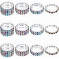 thumbnail image 6 of Sparkly Rhinestone Stackable Elastic Rings Rhinestone Stretch Rings Colorful Thumb Pinky Ring Fashion Crystal Stackable Diamond Elastic Finger Ring, 6 of 9