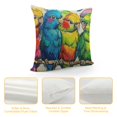 thumbnail image 4 of ONETECH Funny Parrots Throw Pillow Covers Watercolor Tropical Nature Cute Birds Wildlife African Animals Pillowcase   Lumbar Pillowcases for Outdoor Sofa Couch, 4 of 5