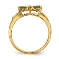 thumbnail image 2 of 14k Yellow Gold Peridot Bow Ring Birthstone August, 2 of 10