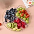 thumbnail image 5 of TACILIP Organizer, Fruit Tray Home Ideas Living Room Coffee Table Dry Snacks Placed Platter Fruit Tray Candy Melon Tray Refreshment Compartment Tray, Gifts for Women, 5 of 6