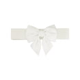 thumbnail image 1 of CINTURÓN ELÁSTICO ANCHO PARA MUJERES TALLA PLUS INSPIRADO EN LA MODA, DECORACIÓN DE CINTURA CON LAZO, CINTURONES VERSÁTILES DE 37.8-45.3" BLANCO LECHOSO, 1 of 5