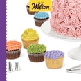 thumbnail image 2 of Wilton 2104-1367 Juego de duyas para decorar pasteles, 20 piezas incluye 10 mangas desechables, duyas del no. 5,8,12, estrella del 18,21 y 1m. petalo 104 y 124, Boquilla 233., 2 of 6