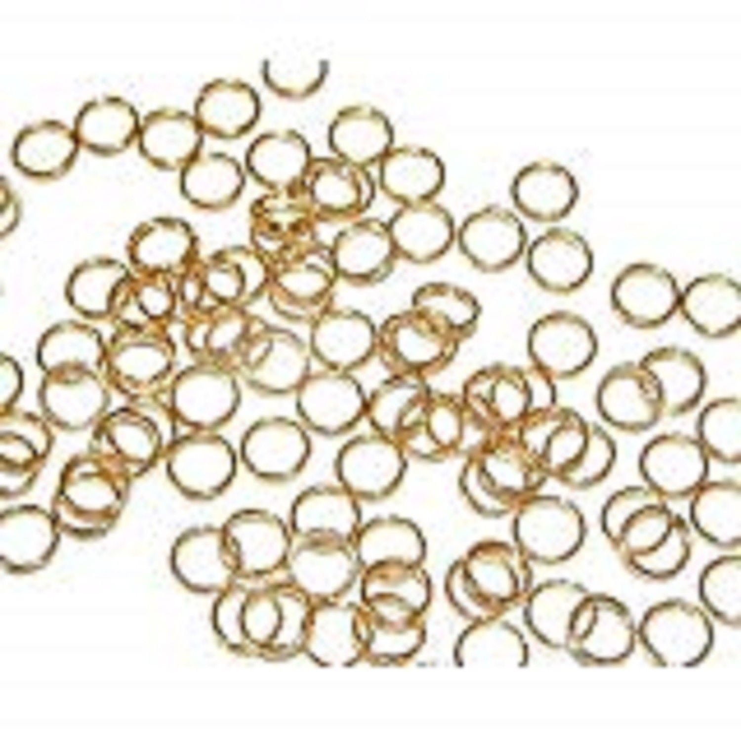 6mm Gold Split Rings Pack of 100. Use for jewelry or DIY projects.