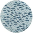 thumbnail image 2 of Unique Loom Outdoor Coastal Collection Area Rug - Shoal (5' 3" Round Blue/Navy Blue), 2 of 6