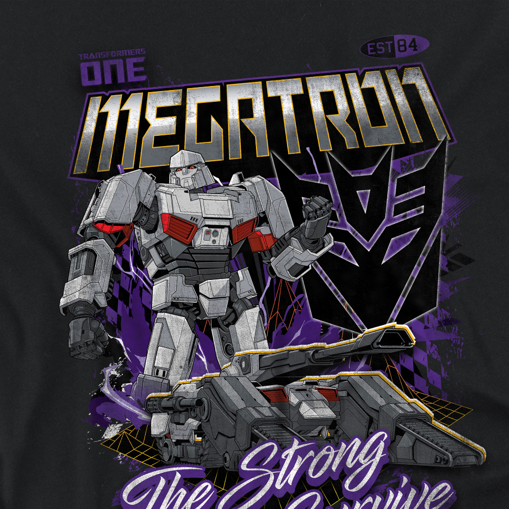 TRANSFORMERS ONE Megatron Racing Women's Crop Top T-Shirt, Black, Large