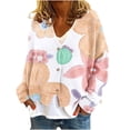 thumbnail image 2 of LOVZFMLL Cardigan pour Femmes Cardigan Décontracté à Boutons Veste Manteau de Mode Imprimée, 2 of 5