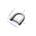 thumbnail image 5 of 6PCS D-Rings with Closing Screw Shackle Key Holder Horseshoe U Shape Dee Ring DIY Leather Craft Purse Replacement (Black), 5 of 5