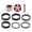 Red, variant on M Buder Bicycle Headset Spacer Set Stem Top Cap & Expander Plug 28.6mm (1.1 inches) Red
