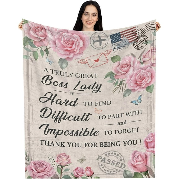 Boss Blanket Boss Gifts for Women Boss Throws Blankets Boss Day Gift Birthday Christmas Retirement Gifts 50"×60"