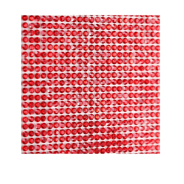 Cateissary Etiqueta adhesiva de cinta de diamantes de imitación de cristal conveniente con pegamento de fusión en caliente rojo 8 Type2 NO2