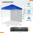 thumbnail image 4 of EAGLE PEAK 6.6 x 6.6 ft Easy Set Up Straight Leg Pop Up Outdoor Canopy with One Removable Wall,Blue, 4 of 10