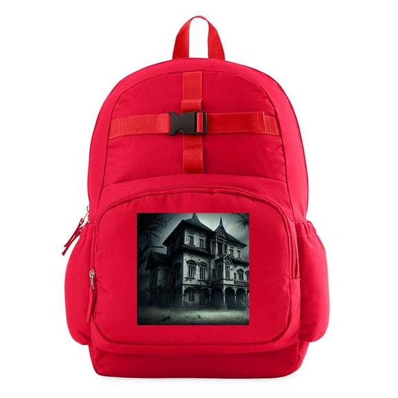 CafePress - Haunted House - Cute School Travel Backpack