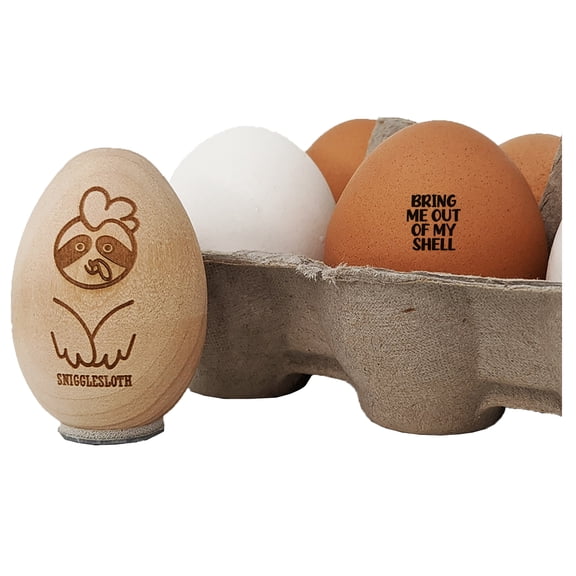 Bring Me Out of My Shell Egg Chicken Rubber Stamp - Mini 1/2 Inch