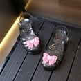 thumbnail image 4 of JDEFEG Girls' Sandals Jelly Shoes Comfort Summer Outdoor Casual Beach Shoes with Flower Bowknot Non Slip Walking Shoes Girl Beach Sandals Shoes Black Size 13, 4 of 6