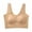 Khaki, variant on Dealovy Plus Size Bras for Women Wireless Everyday Bras Lace Mesh Full Coverage Comfort Push up Bras