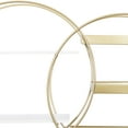 thumbnail image 4 of DecMode 34"W, 20"H MDF and Metal Contemporary Wall Shelf, Gold, 1-Piece, 4 of 9