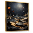 thumbnail image 2 of Designart "Galactic Wonder Unusual Celestial Body" Asteroids Floater Framed Wall Decor, 2 of 7