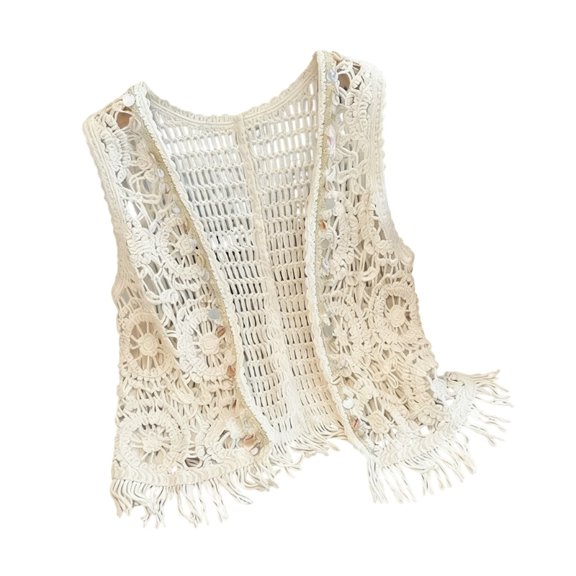 Trendy Asymmetrical Fringe Vest Breathable Fabric Ideal For Outdoor Vacation