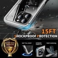 thumbnail image 4 of AIR-for iPhone 16 Pro Waterproof Shockproof Case with Screen/Camera Protector - Heavy Duty/Dustproof/Rugged【360 Full Body Protective】Military Grade Underwater Hard Front and Back Cover 6.3" Clear, 4 of 4