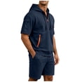 thumbnail image 5 of Stamzod Mens Summer Outfits 2026 Short Sleeve Hoodie and Shorts Set Casual Athletic Track Suits Mens Sweatsuit, 5 of 6