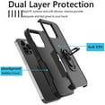 thumbnail image 4 of iPhone 15 Pro Max Case, 2 in 1 Phone Case for iPhone 15 Pro Max 6.7", Takfox Rubber & Rugged Shockproof Protection Heavy Duty with Ring Stand Kickstand Cover,Black, 4 of 12